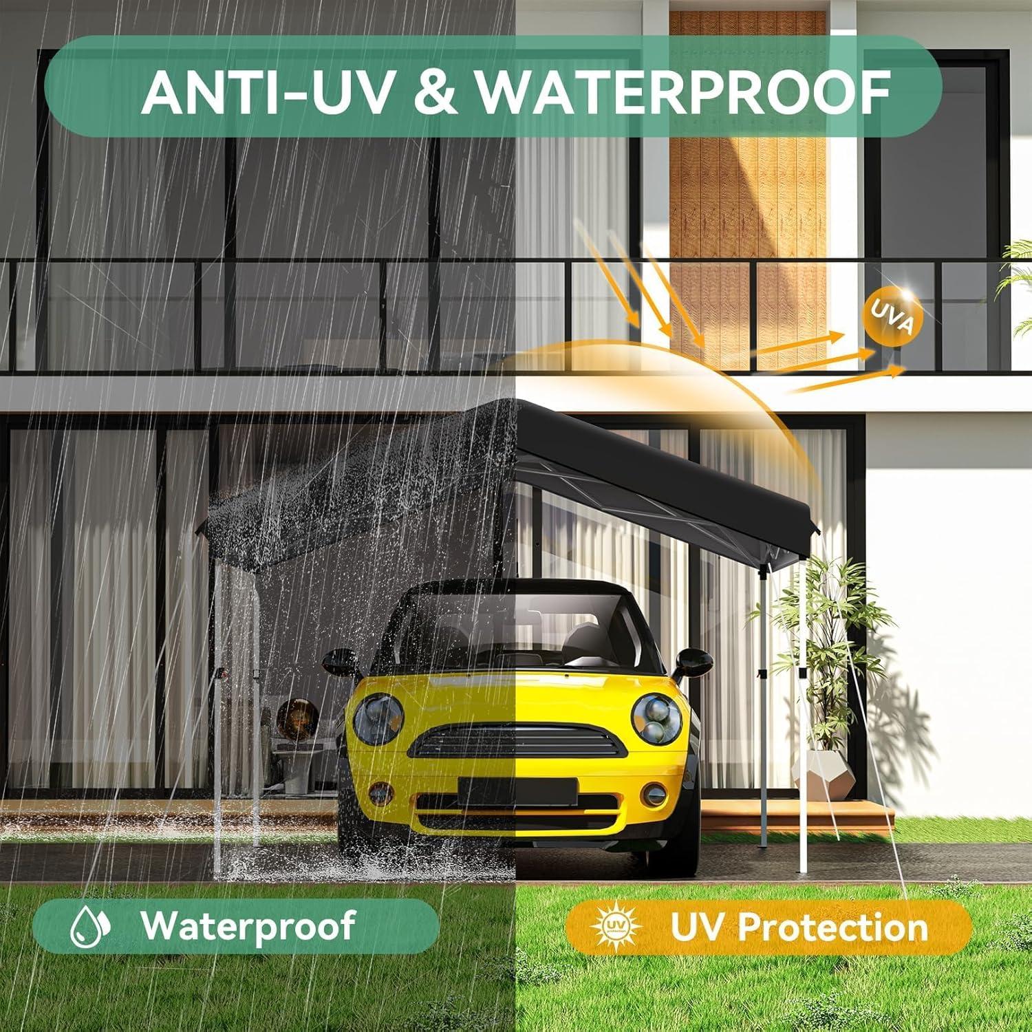 image:imageCOBIZI 10x10 Pop up Gazebo OnePush Setup Canopy Tent with Mosquito Netting amp Vented Roof Design Upgrade Metal Easy up Canopy Carpa Outdoor Gazebos for Backyard Camping Deck BeachWhite amp GrayBlack