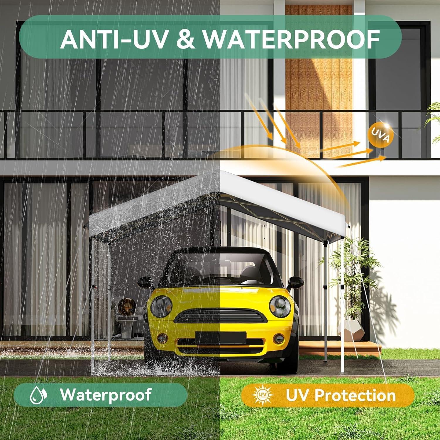 image:imageCOBIZI 10x10 Pop up Gazebo OnePush Setup Canopy Tent with Mosquito Netting amp Vented Roof Design Upgrade Metal Easy up Canopy Carpa Outdoor Gazebos for Backyard Camping Deck BeachWhite amp GrayWhite