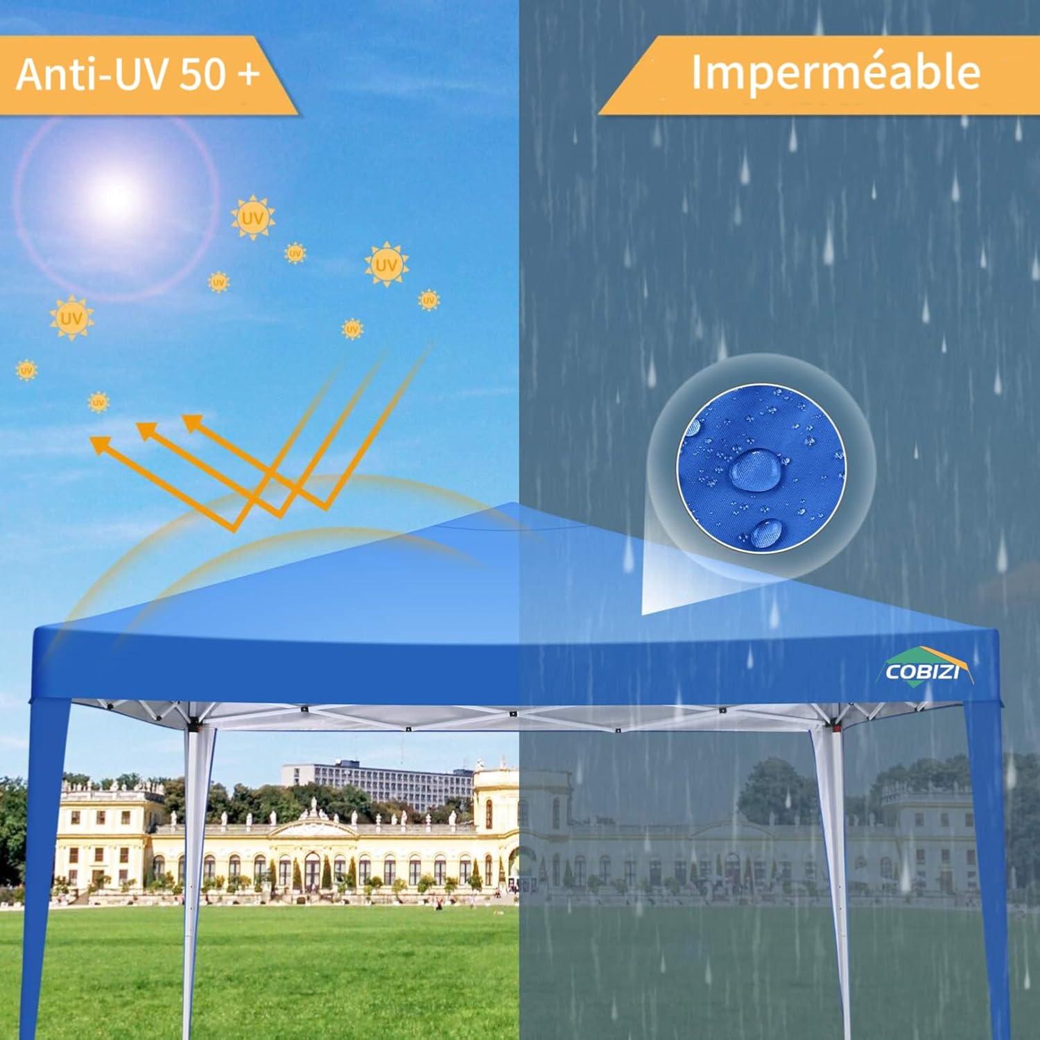 image:imageCOBIZI 10x20 Pop Up Canopy Heavy Duty with 6 Removable Sidewalls Commercial Heavy Duty Pop Up Tent for Parties All Weather Waterproof and UV 50 Wedding Tent with Roller BagFrame UpgradedMerlot Red