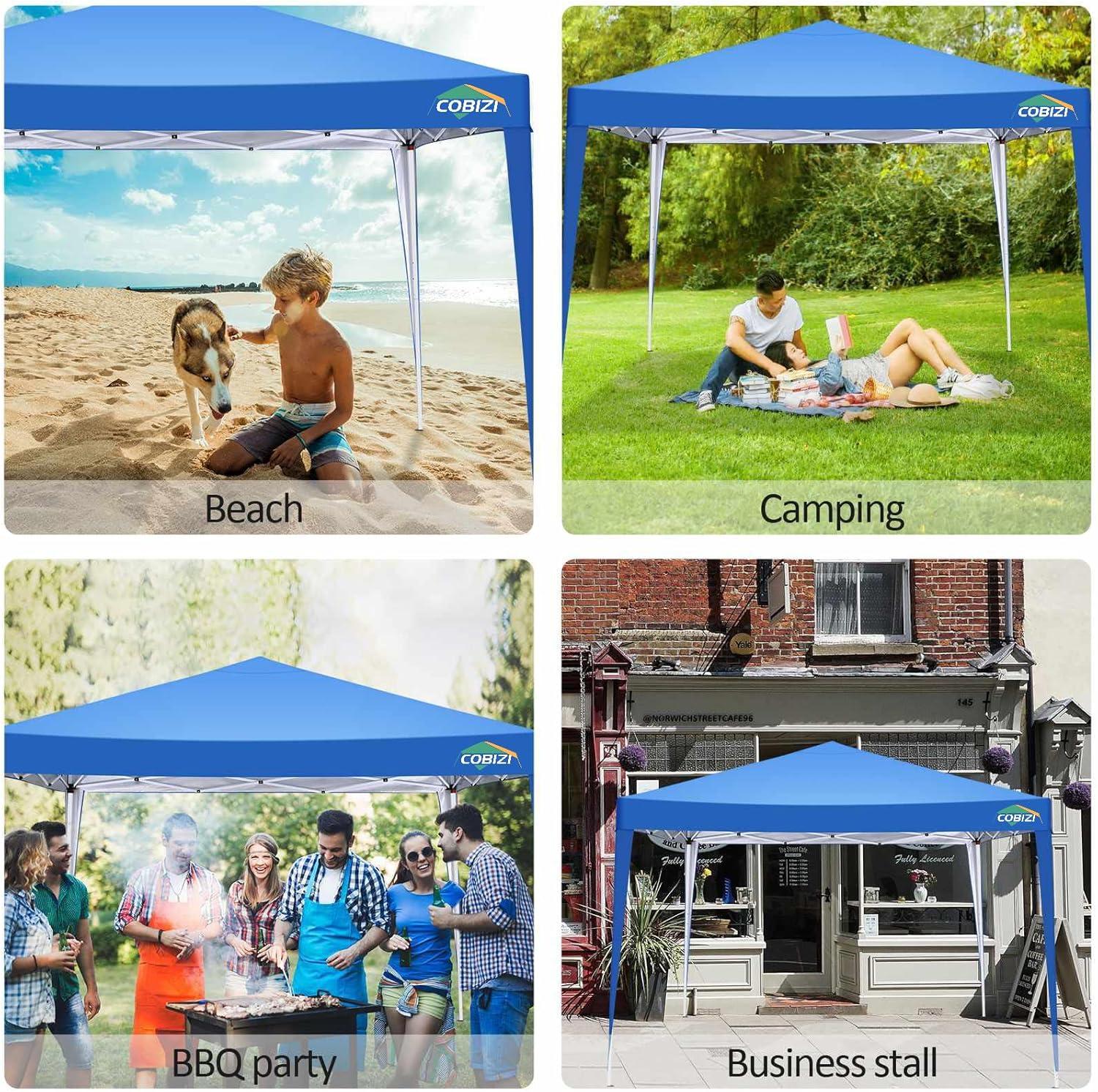 image:imageCOBIZI 10x20 Pop Up Canopy Heavy Duty with 6 Removable Sidewalls Commercial Heavy Duty Pop Up Tent for Parties All Weather Waterproof and UV 50 Wedding Tent with Roller BagFrame UpgradedMerlot Red