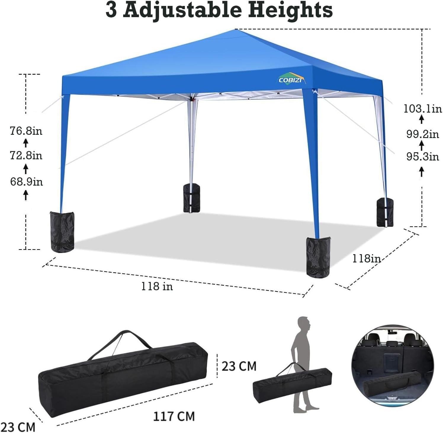 image:imageCOBIZI 10x20 Pop Up Canopy Heavy Duty with 6 Removable Sidewalls Commercial Heavy Duty Pop Up Tent for Parties All Weather Waterproof and UV 50 Wedding Tent with Roller BagFrame UpgradedMerlot Red