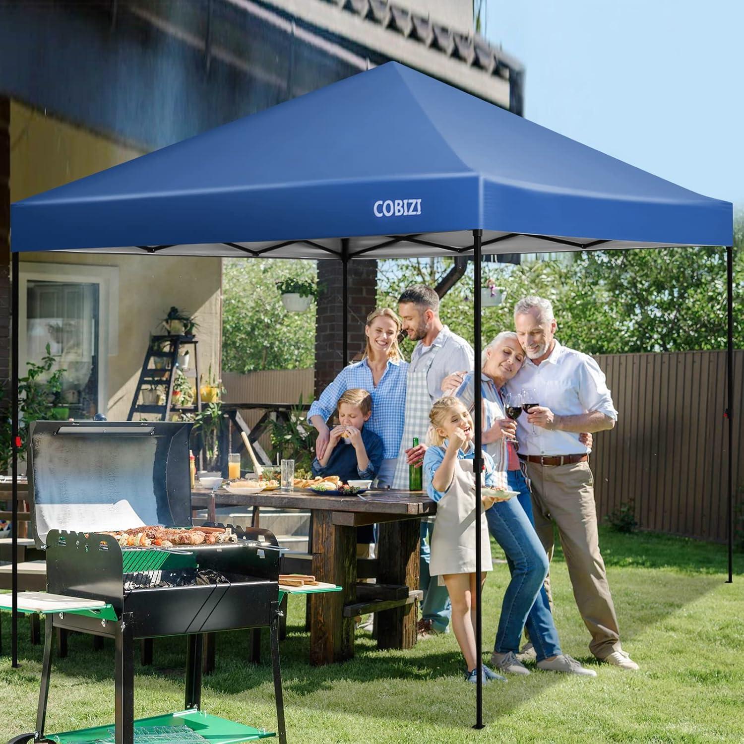 image:imageCOBIZI Heavy Duty 10x20 Pop up Canopy Tent with 6 Sidewalls Commercial Instant Canopies Tents for Parties Waterproof Gazebos with Roller Bag All Season Wind amp Waterproof UPF50Thickened FrameBlue1year warranty