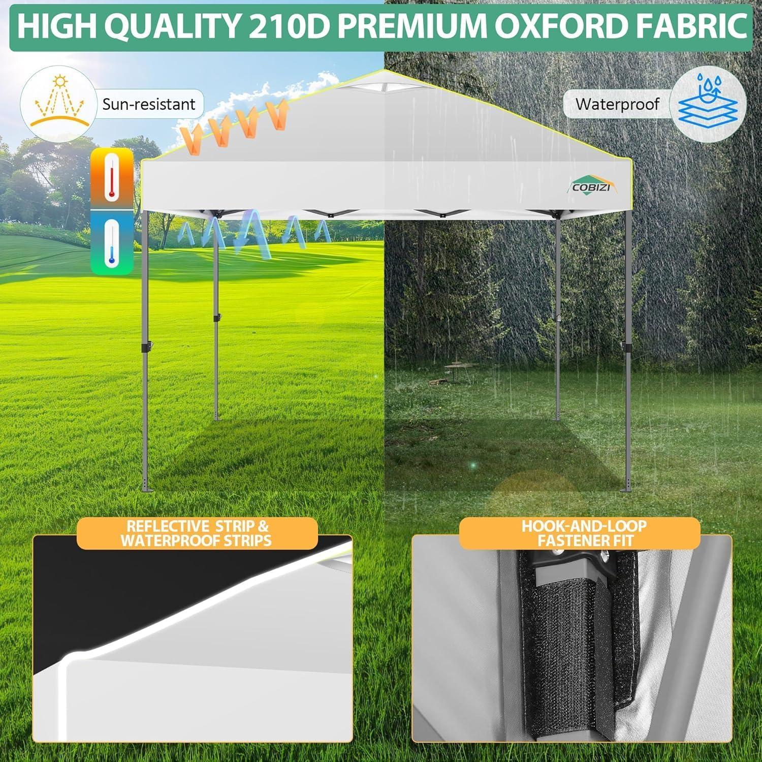 image:imageCOBIZI Heavy Duty 10x20 Pop up Canopy Tent with 6 Sidewalls Commercial Instant Canopies Tents for Parties Waterproof Gazebos with Roller Bag All Season Wind amp Waterproof UPF50Thickened FrameWhite1year warranty