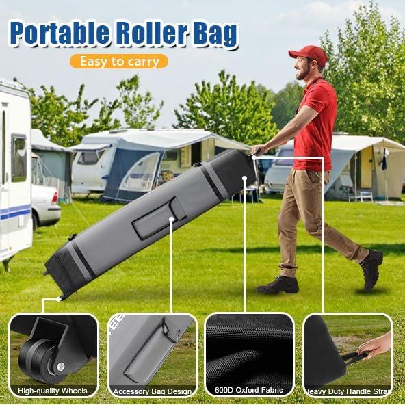 image:imageHOTEEL 10x15 Heavy Duty Pop up Canopy Tent for Parties with 4 Sidewalls Easy Setup Outdoor Commercial Instant Gazebo for Wedding Event with Roller Bag amp Sand Bags BlackHexagonal FrameDark Gray