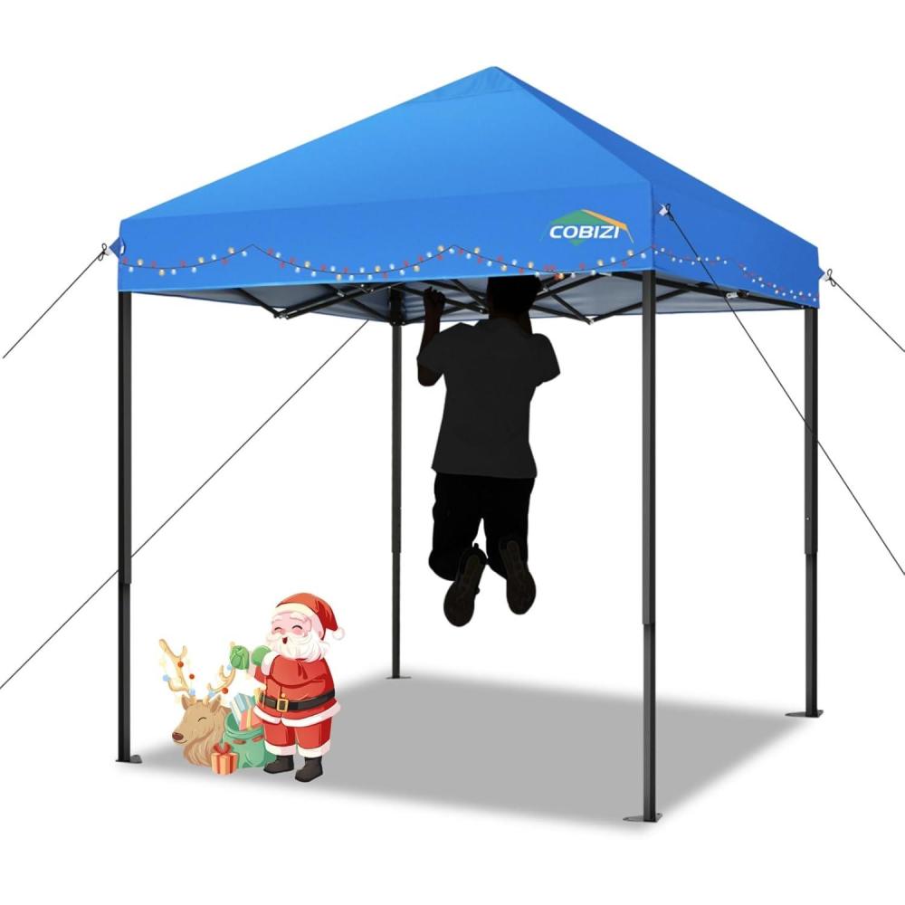 image:imageCOBIZI 10x30 Pop up Canopy Tent 10x30 Canopy with Sidewalls Heavy Duty Party Tent Tents for Parties Foldable UPF 50 Waterproof Commercial Easy up Canopy with Roller Bag BlackWindproof UpgradedBlue