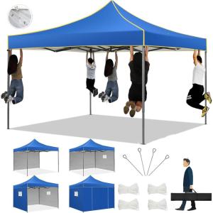 image:imageCOBIZI 10x20 Pop Up Canopy Heavy Duty with 6 Removable Sidewalls Commercial Heavy Duty Pop Up Tent for Parties All Weather Waterproof and UV 50 Wedding Tent with Roller BagFrame UpgradedBlue