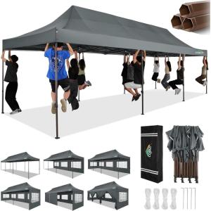 image:imageCOBIZI 10x30 Pop Up Canopy Tent Heavy Duty with 8 Removable Sidewalls Commercial Portable Tents for Parties Ez Up Canopy AllWeather Windproof amp Waterproof and UPF 80 Wedding Tent Sun Shelter