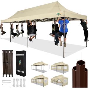 image:imageCOBIZI Heavy Duty 10x30 Party Tent Commercial 10x30 pop up Canopy for Parties Waterproof Gazebos with 8 Sidewalls All Season Wind amp Waterproof UPF50Stable Thickened Frame