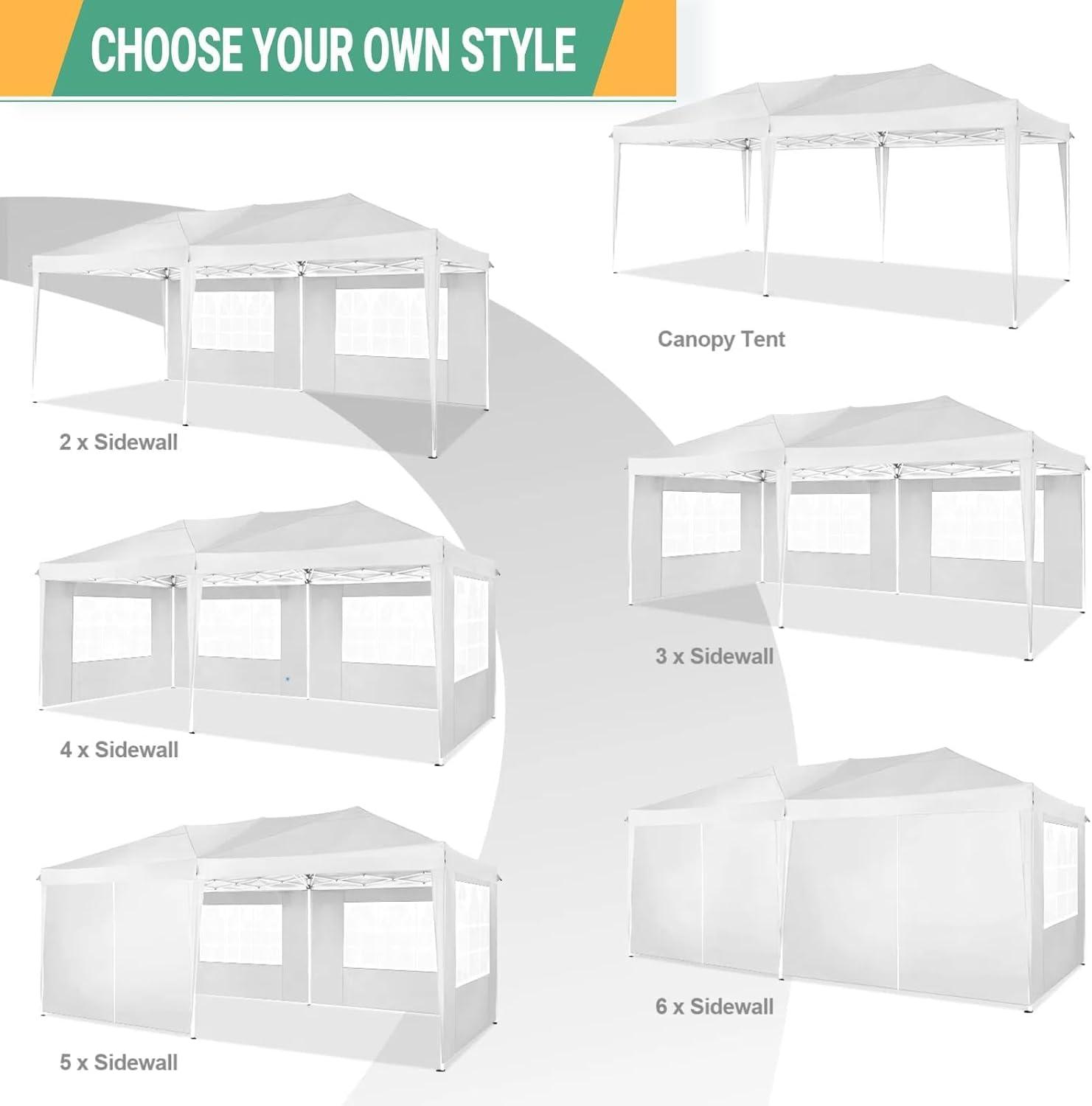image:imageCOBIZI 10x10 Pop Up Canopy Tent with 4 Sidewalls Easy Set up Canopy 10x10 Waterproof Commercial Outdoor Gazebo Portable Shelter Instant Tents for PartiesBackyardFlea MarketCarrying Bag1Navy BlueWHITE