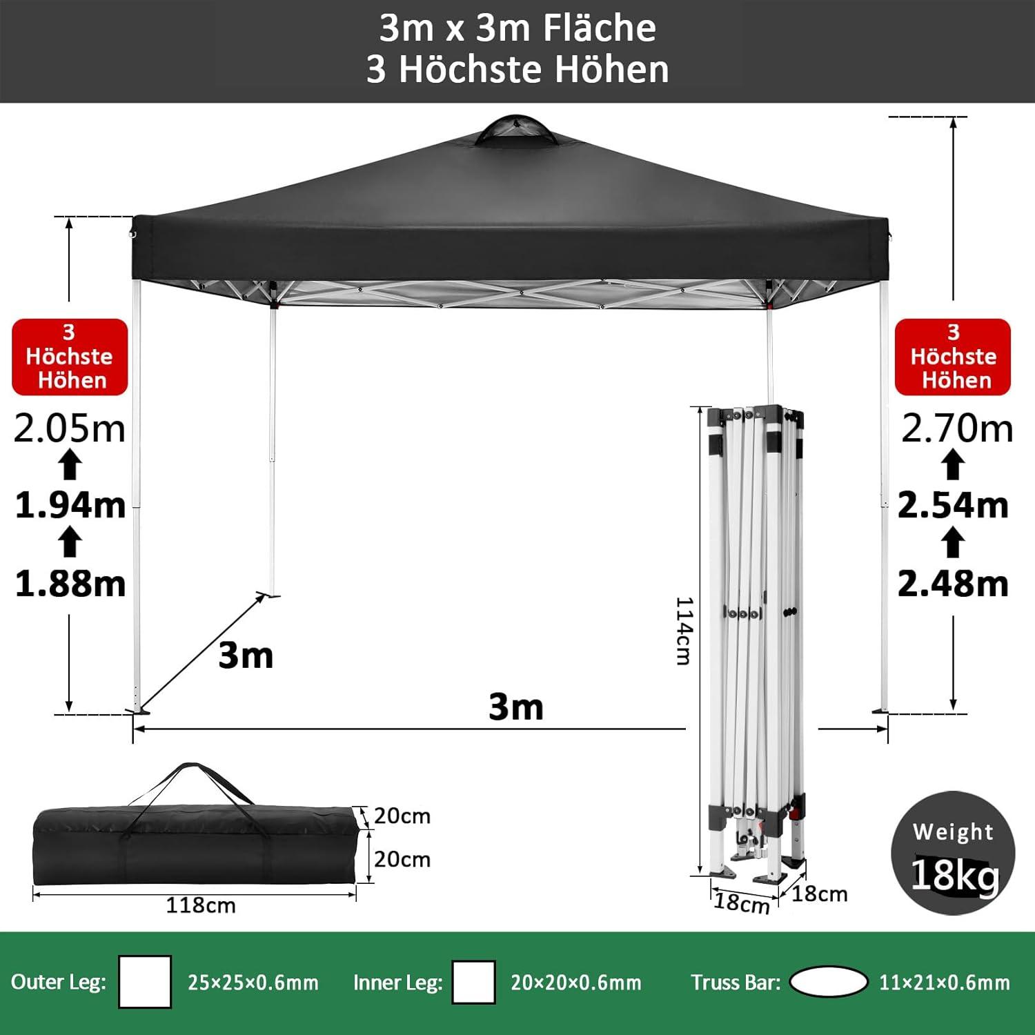 image:imageCOBIZI 10x10 Pop Up Canopy Tent with 4 Sidewalls UPF 50Waterproof Outdoor Canopy with Air Vent Instant Portable Camping Canopies Gazebo for Commercial Sun Shade Party 4 SandbagsWhiteMatter Black