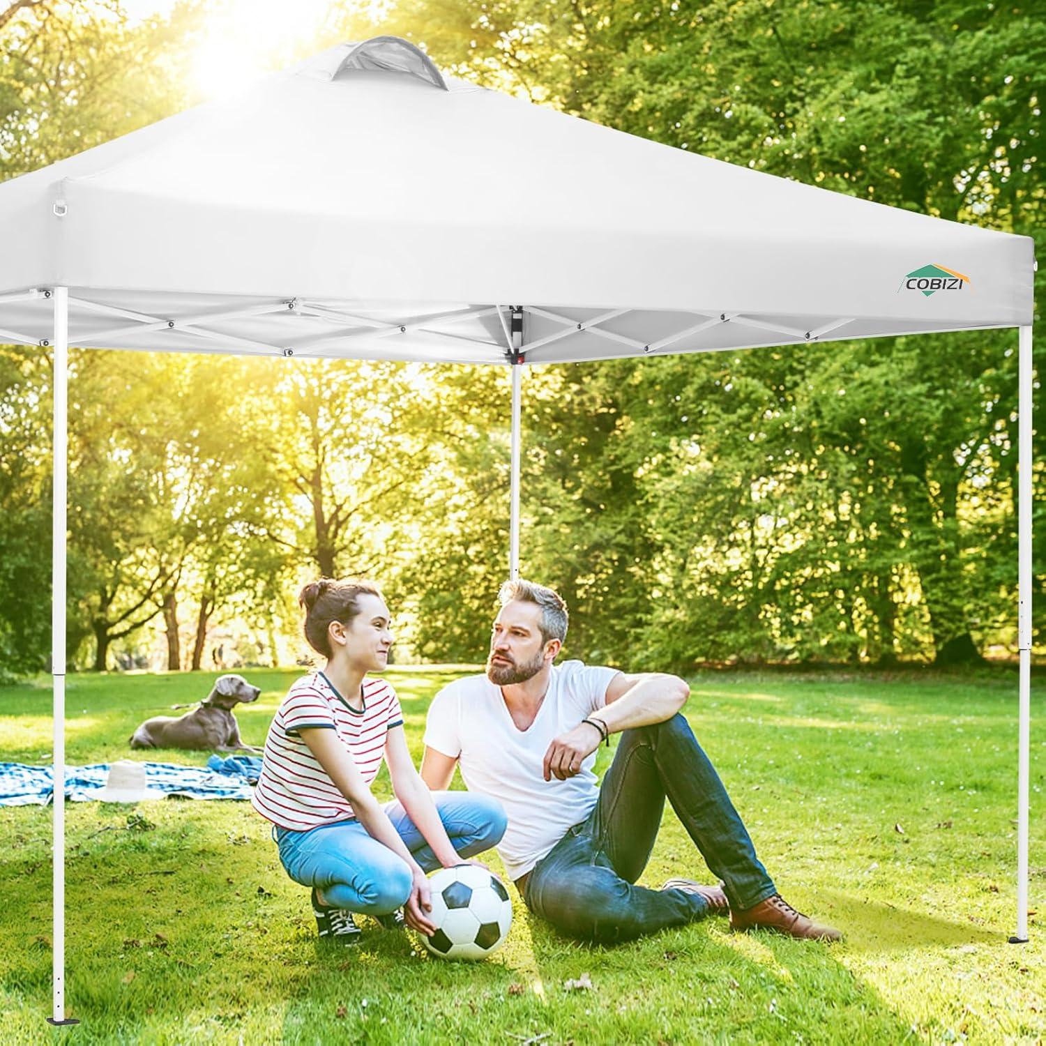 image:imageCOBIZI Canopy 10x10 Pop Up Canopy Tent with 4 Sidewalls One Push Party Tents for Parties Outdoor Wedding Waterproof Gazebo Commercial Event Tent with Sandbags WhiteWhite1 year warranty