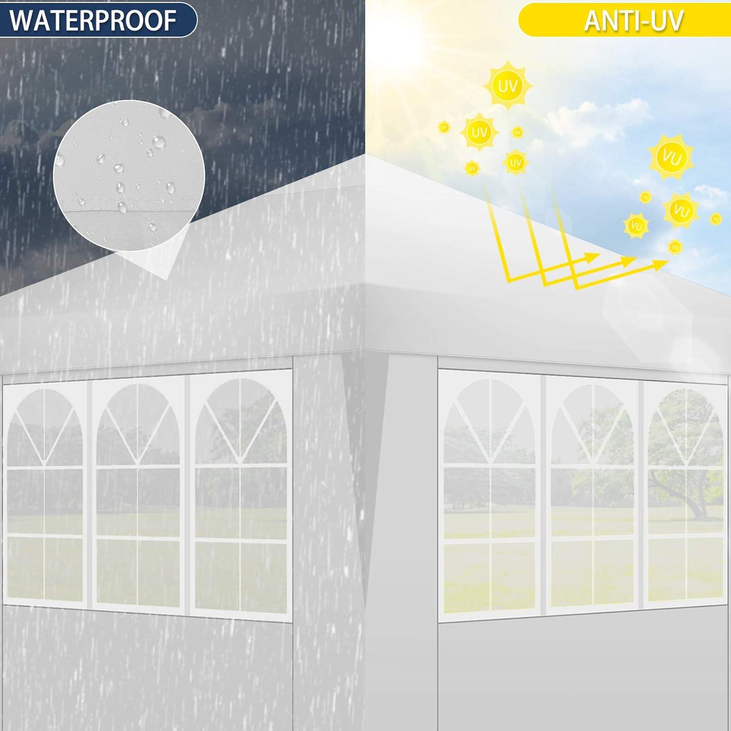 image:imageCOBIZI Canopy 10x10 Pop Up Canopy Tent with 4 Sidewalls One Push Party Tents for Parties Outdoor Wedding Waterproof Gazebo Commercial Event Tent with Sandbags WhiteWhite1 year warranty
