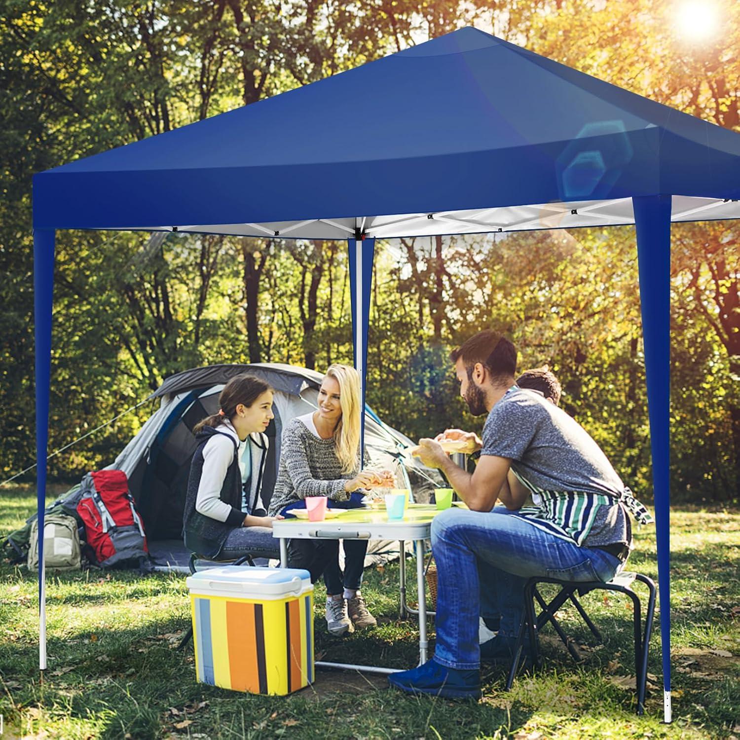 image:imageCOBIZI Canopy 10x10 Pop Up Canopy Tent with 4 Sidewalls Party Tents for Parties Weddings Backyard Waterproof Canopy Outdoor Commercial Canopy Event Tent with Stakes Ropes Navy Blue
