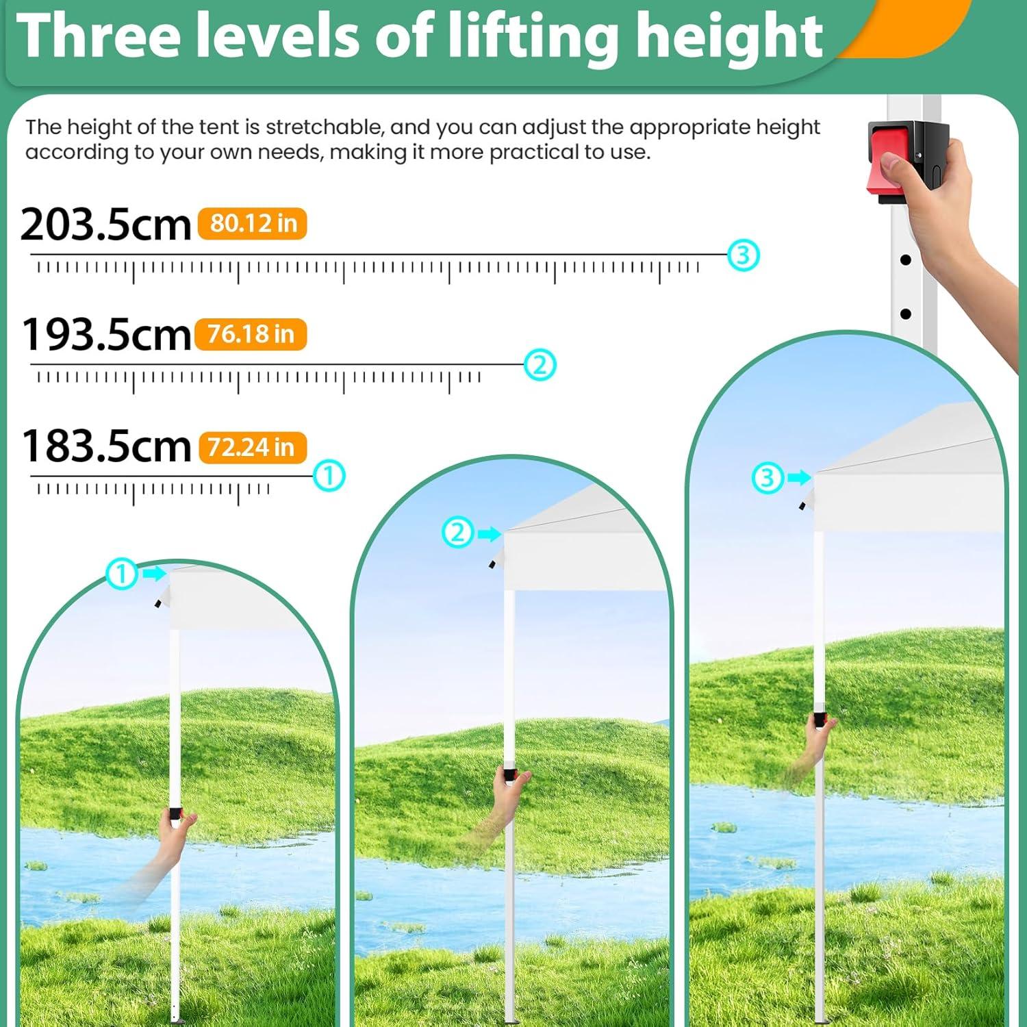 image:imageCOBIZI Canopy Tent 10x10 Pop Up Outdoor Canopies with 4 Sidewalls Waterproof Commercial Instant Gazebo Tents for Party Patio Backyard with 4 Sandbags 4 Stakes amp 8 Ropes WhiteWhite