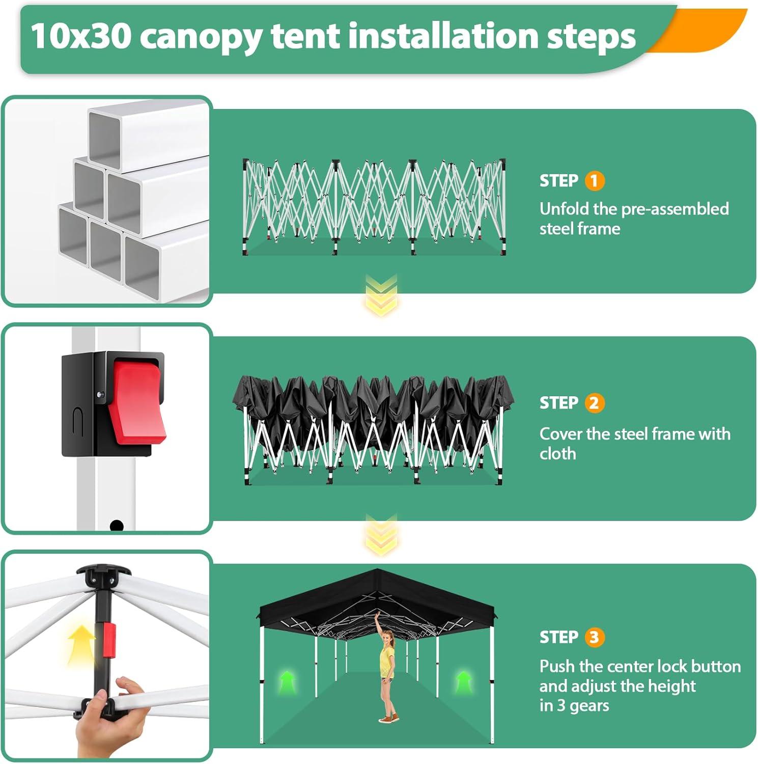 image:imageCOBIZI Canopy Tent 10x10 Pop Up Outdoor Canopies with 4 Sidewalls Waterproof Commercial Instant Gazebo Tents for Party Patio Backyard with 4 Sandbags 4 Stakes amp 8 Ropes GrayWhite