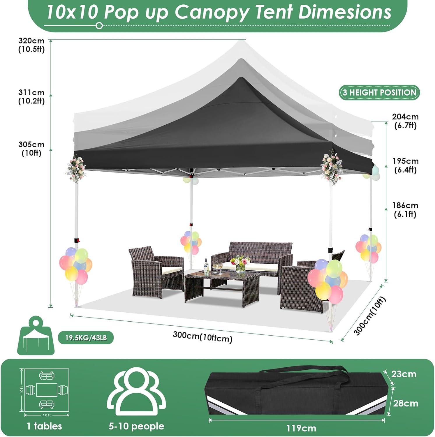 image:imageCOBIZI Canopy Tent 10x30 Pop Up Canopy with 8 Removable Sidewalls Party Tents for Parties Wedding Patio Commercial Waterproof and UV50 Ez Outdoor Instant Gazebo with Roller Bag amp 4 SandbagsWhiteBlack