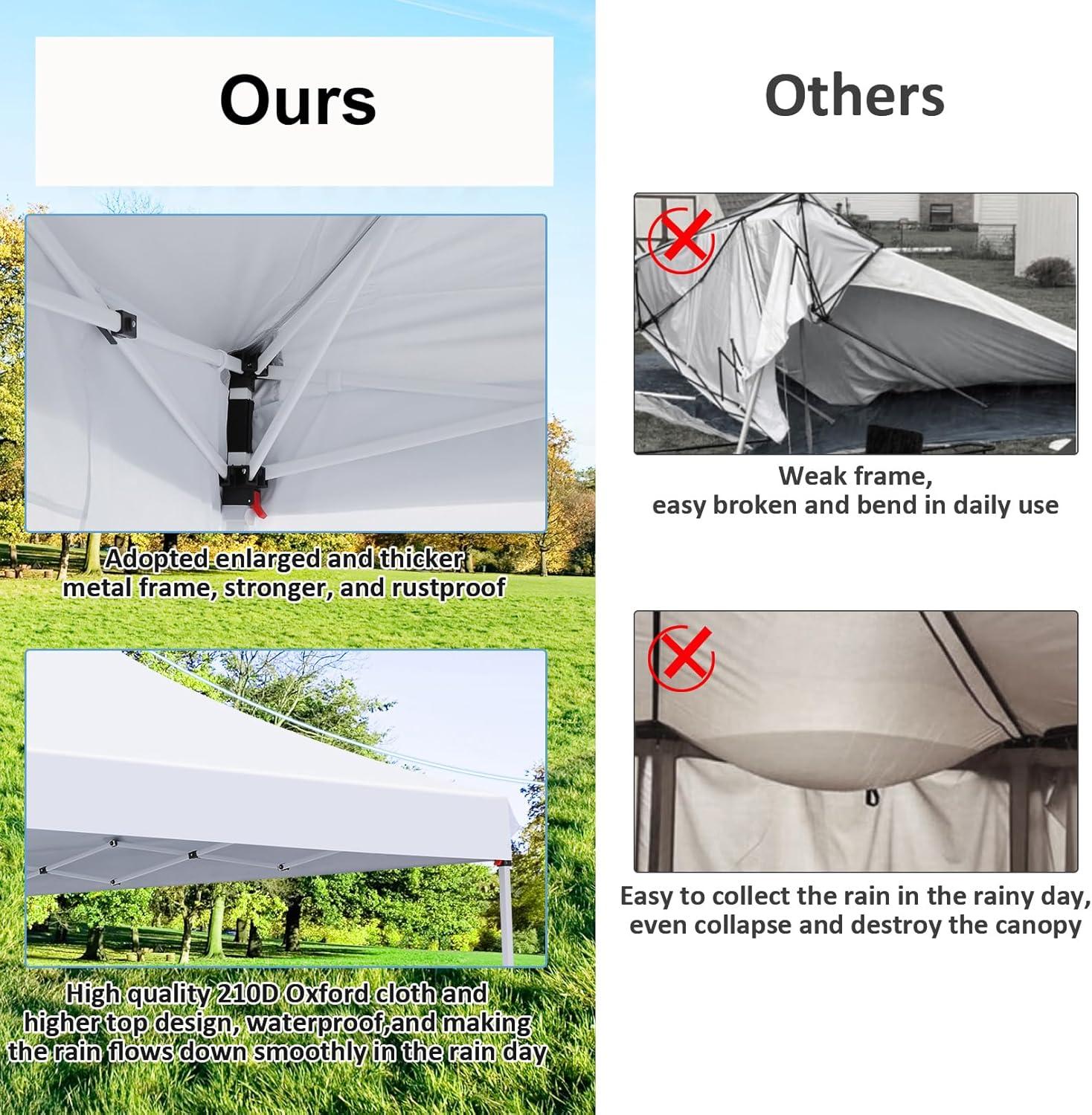 image:imageCOBIZI Canopy Tent 10x30 Pop Up Canopy with 8 Removable Sidewalls Party Tents for Parties Wedding Patio Commercial Waterproof and UV50 Ez Outdoor Instant Gazebo with Roller Bag amp 4 SandbagsWhiteWhite