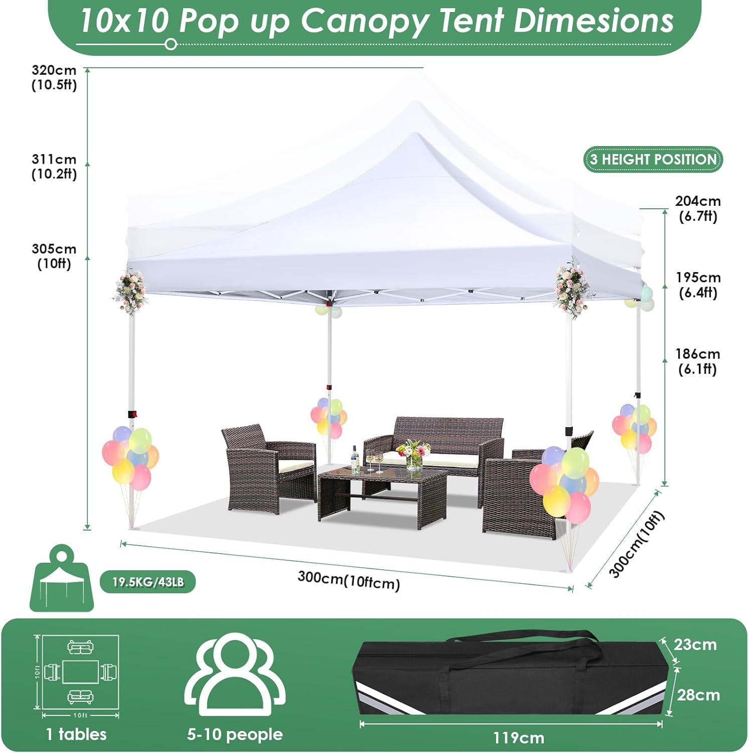 image:imageCOBIZI Canopy Tent 10x30 Pop Up Canopy with 8 Removable Sidewalls Party Tents for Parties Wedding Patio Commercial Waterproof and UV50 Ez Outdoor Instant Gazebo with Roller Bag amp 4 SandbagsWhiteWhite