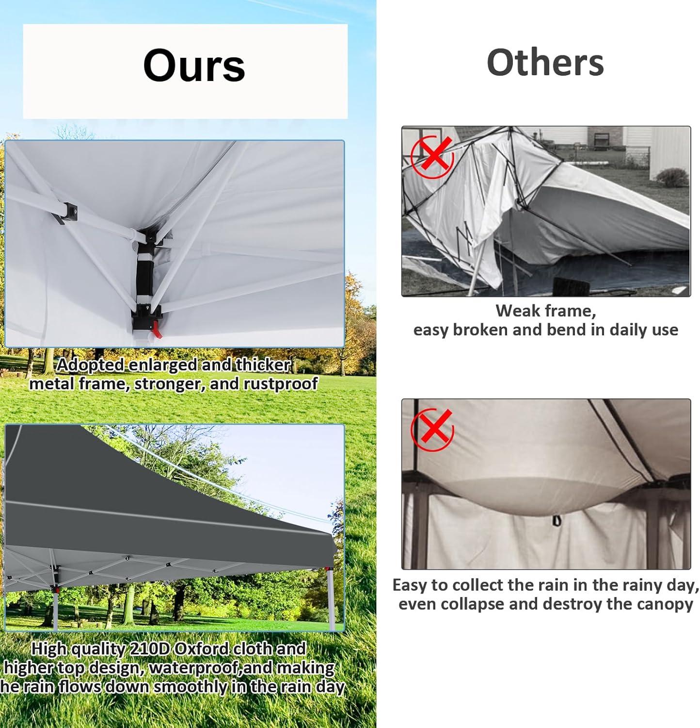 image:imageCOBIZI Canopy Tent 10x30 Pop Up Canopy with 8 Removable Sidewalls Party Tents for Parties Wedding Patio Commercial Waterproof and UV50 Ez Outdoor Instant Gazebo with Roller Bag amp 4 SandbagsWhiteGray
