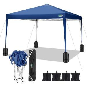 image:imageCOBIZI 10x10 Pop Up Canopy Tent with 4 Sidewalls Easy Set up Canopy 10x10 Waterproof Commercial Outdoor Gazebo Portable Shelter Instant Tents for PartiesBackyardFlea MarketCarrying Bag1Navy BlueNavy Blue