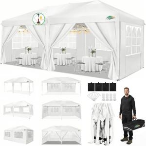 image:imageCOBIZI 10x10 Pop Up Canopy Tent with 4 Sidewalls Easy Set up Canopy 10x10 Waterproof Commercial Outdoor Gazebo Portable Shelter Instant Tents for PartiesBackyardFlea MarketCarrying Bag1Navy BlueWHITE
