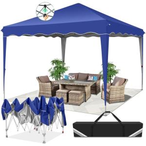 image:imageCOBIZI Canopy Tent 10x30 Pop Up Canopy with 8 Removable Sidewalls Party Tents for Parties Wedding Patio Commercial Waterproof and UV50 Ez Outdoor Instant Gazebo with Roller Bag amp 4 SandbagsWhiteNavy Blue