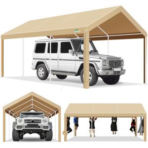 image:imageCOBIZI Ez Up Canopy Canopy Tent 10x10 Heavy Duty Pop Up Canopy with UPF 50 Waterproof Canopy Top for Commercial Business 3 Adjustable Heights with Sand Bags Stakes Ropes Blue GreenKhaki