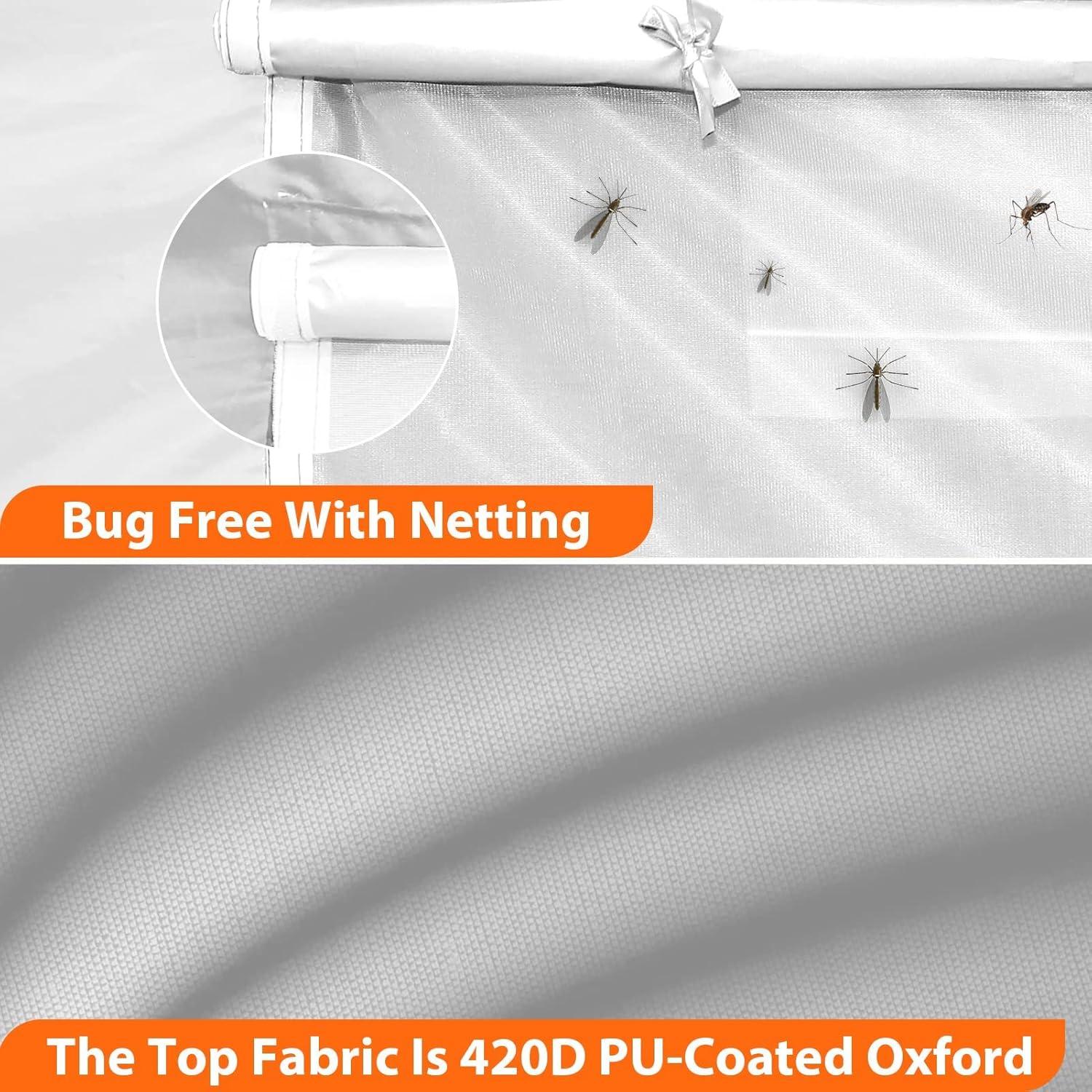 image:imageCOBIZI 10x10 Pop Up Canopy Gazebo with Mesh Windows 20 Easy up Canopy Tent 10x10 Portable Waterproof Outdoor Canopie with 4 Removable Sidewalls amp Carry Bag amp 4 Stakes amp Ropes White