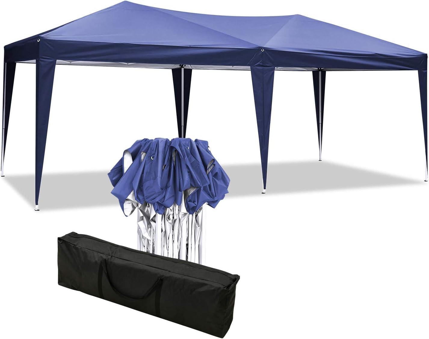 image:imageCOBIZI 10x20 Party Tent Heavy Duty 10x20 Canopy with Removable Sidewalls amp 4 Builtin Sandbags Commercial Wedding Large Tent UV 50 Waterproof WhiteBlau