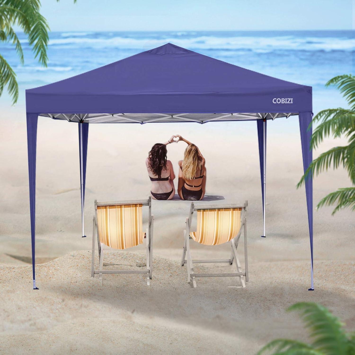 image:imageCOBIZI 10x20 Party Tent Heavy Duty 10x20 Canopy with Removable Sidewalls amp 4 Builtin Sandbags Commercial Wedding Large Tent UV 50 Waterproof WhitePurple