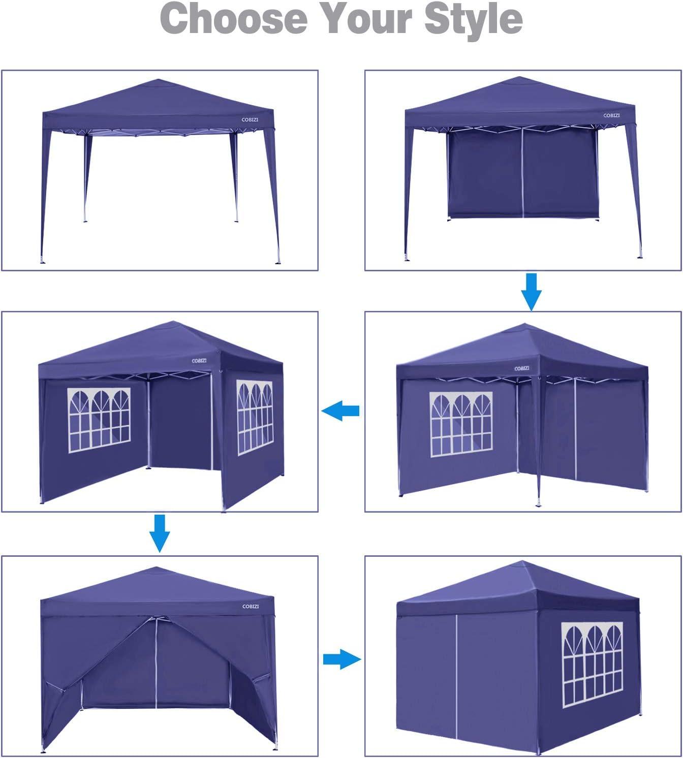 image:imageCOBIZI 10x20 Party Tent Heavy Duty 10x20 Canopy with Removable Sidewalls amp 4 Builtin Sandbags Commercial Wedding Large Tent UV 50 Waterproof WhitePurple