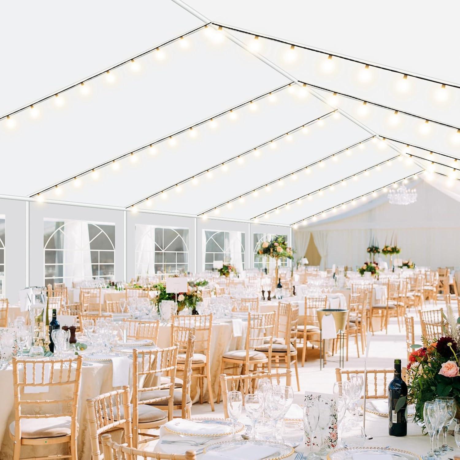 image:imageCOBIZI 10x20 Party Tent Heavy Duty 10x20 Canopy with Removable Sidewalls amp 4 Builtin Sandbags Commercial Wedding Large Tent UV 50 Waterproof WhiteWei