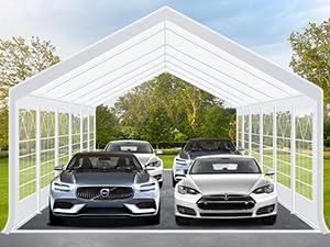 image:imageCOBIZI 10x20 Party Tent Heavy Duty 10x20 Canopy with Removable Sidewalls amp 4 Builtin Sandbags Commercial Wedding Large Tent UV 50 Waterproof WhiteWhite