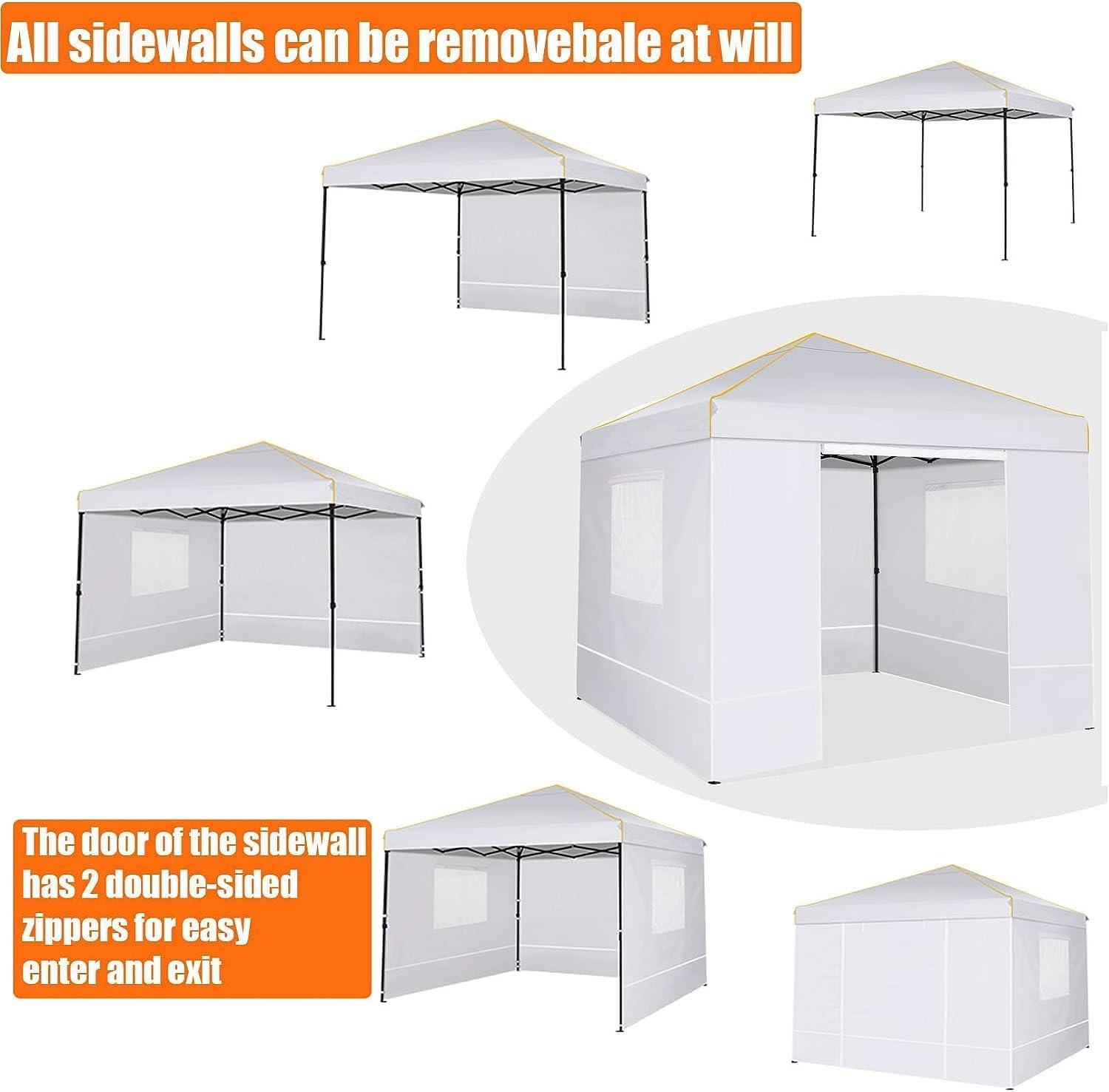 image:imageCOBIZI 10x20 Pop Up Canopy Tent with SidewallsParty Tent Outdoor Gazebos Waterproof amp UV503 Adjustable HeightsHigher Frame Design Extra Tall for Parties BackyardWeddingsMarketsDark BlueWhite
