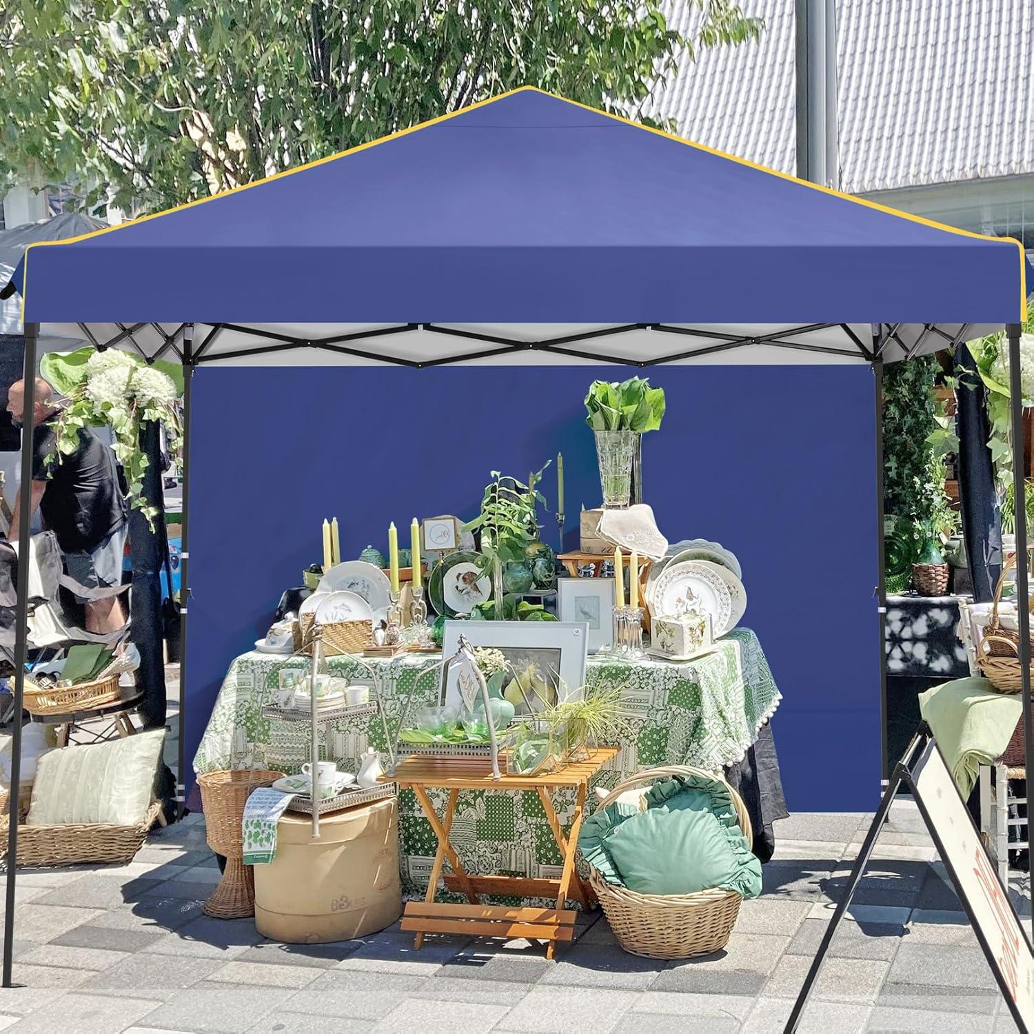 image:imageCOBIZI 10x20 Pop Up Canopy Tent with SidewallsParty Tent Outdoor Gazebos Waterproof amp UV503 Adjustable HeightsHigher Frame Design Extra Tall for Parties BackyardWeddingsMarketsDark BlueDeep Blue