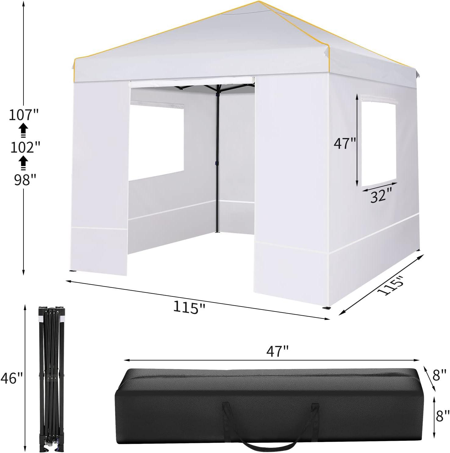 image:imageCOBIZI 10x20 Pop Up Canopy Tent with SidewallsParty Tent Outdoor Gazebos Waterproof amp UV503 Adjustable HeightsHigher Frame Design Extra Tall for Parties BackyardWeddingsMarketsDark BlueWhite