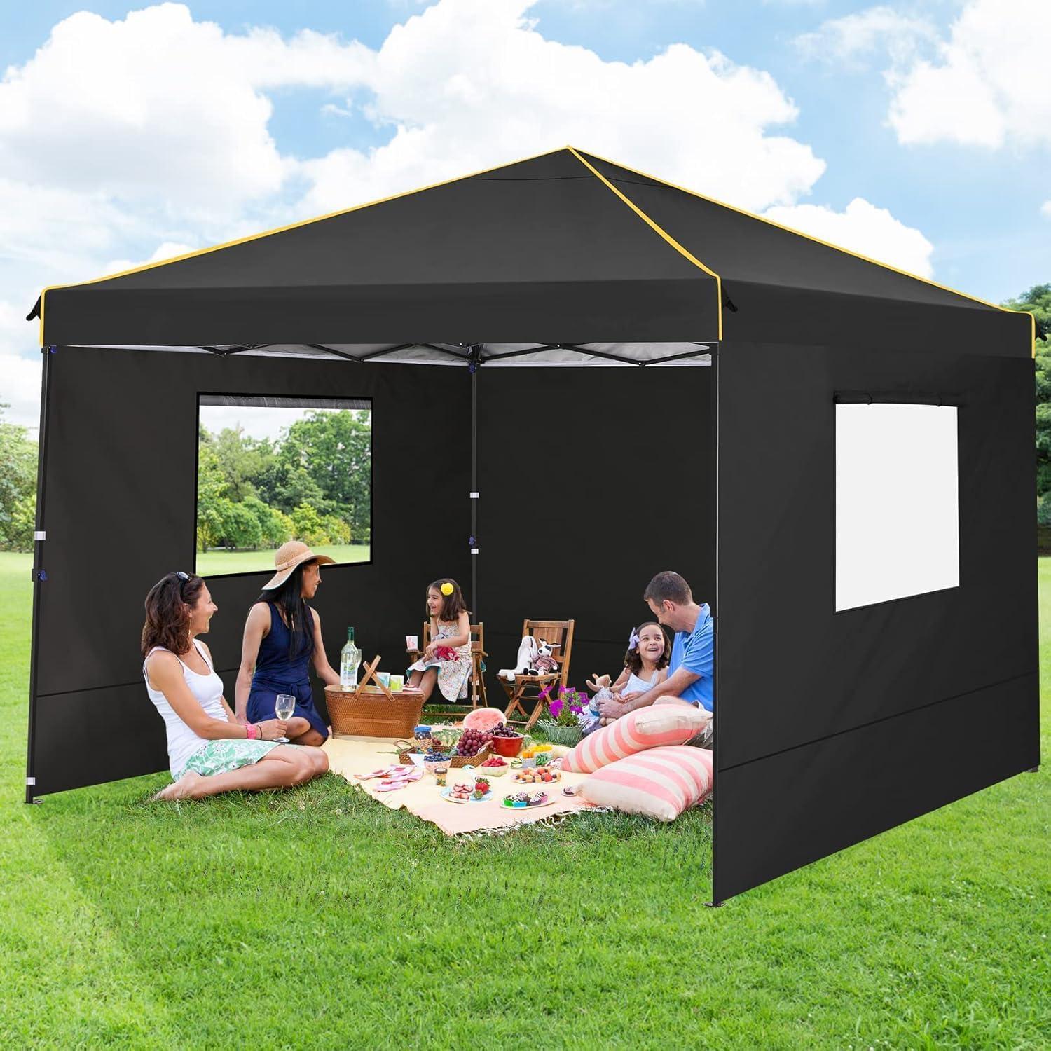 image:imageCOBIZI 10x20 Pop Up Canopy Tent with SidewallsParty Tent Outdoor Gazebos Waterproof amp UV503 Adjustable HeightsHigher Frame Design Extra Tall for Parties BackyardWeddingsMarketsDark BlueBlack