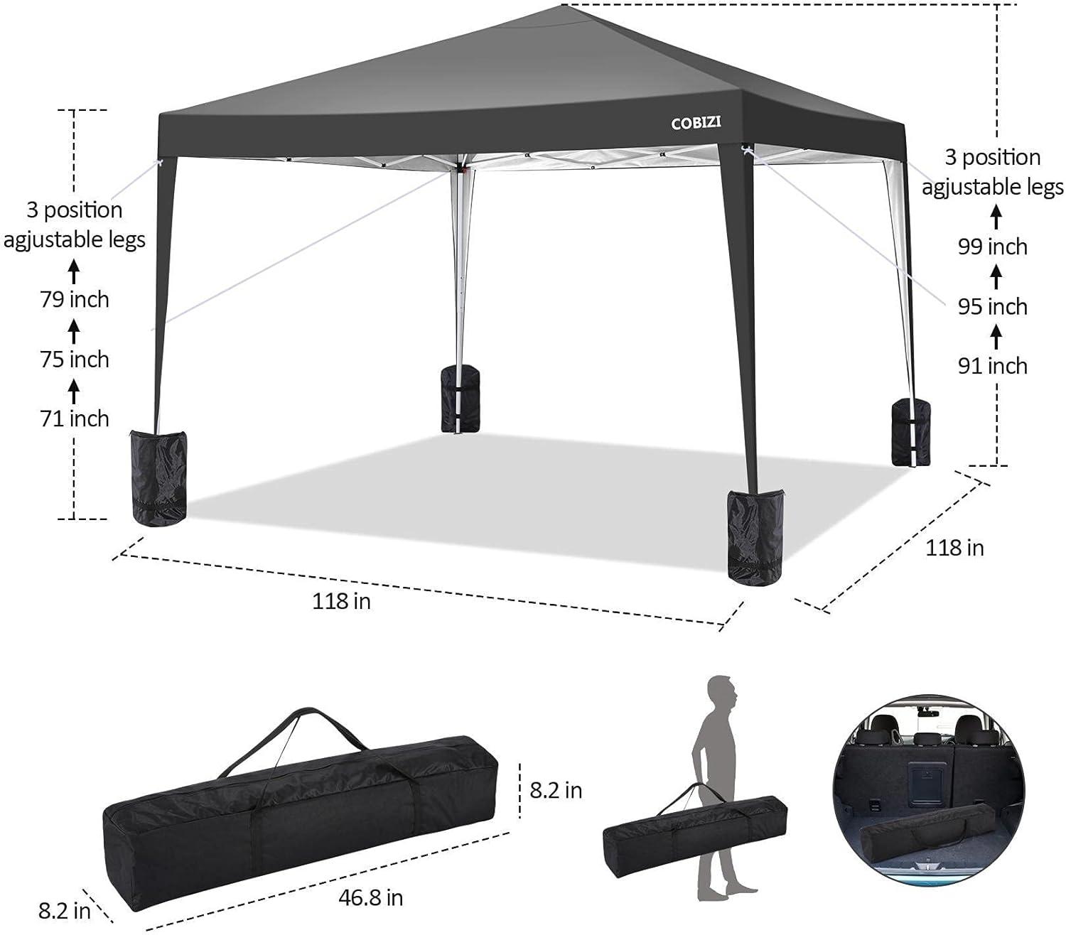 image:imageCOBIZI 10x30 Party Tent Heavy Duty Large Outdoor Wedding Tents for Parties with 8 Sidewalls amp Builtin SandbagsWaterproof Event Canopy Gazebo Commercial Tent for CarportCampingPatioWindproofDark Black