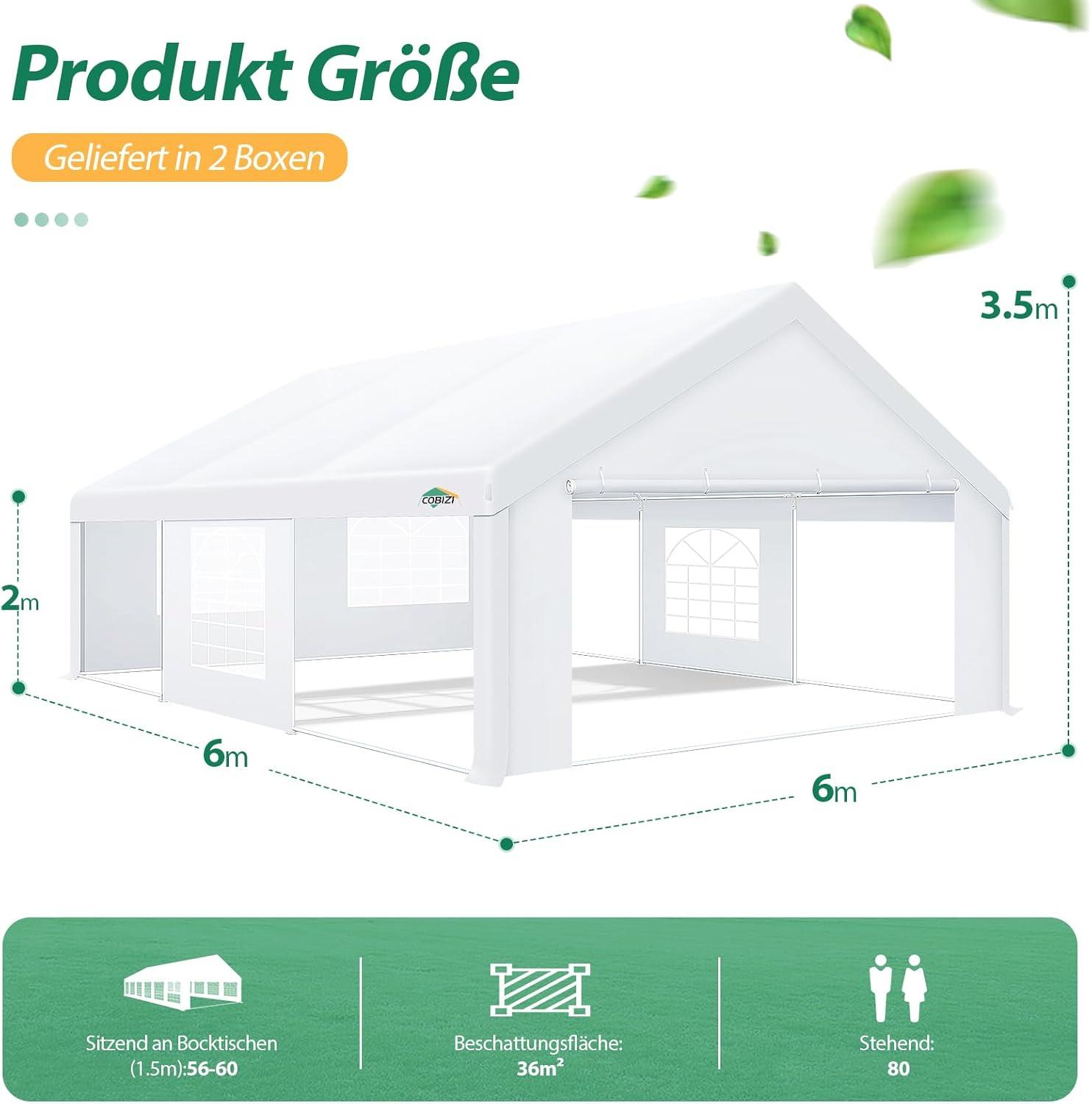 image:imageCOBIZI 10x30 Party Tent Heavy Duty Large Outdoor Wedding Tents for Parties with 8 Sidewalls amp Builtin SandbagsWaterproof Event Canopy Gazebo Commercial Tent for CarportCampingPatioWindproofwhite1