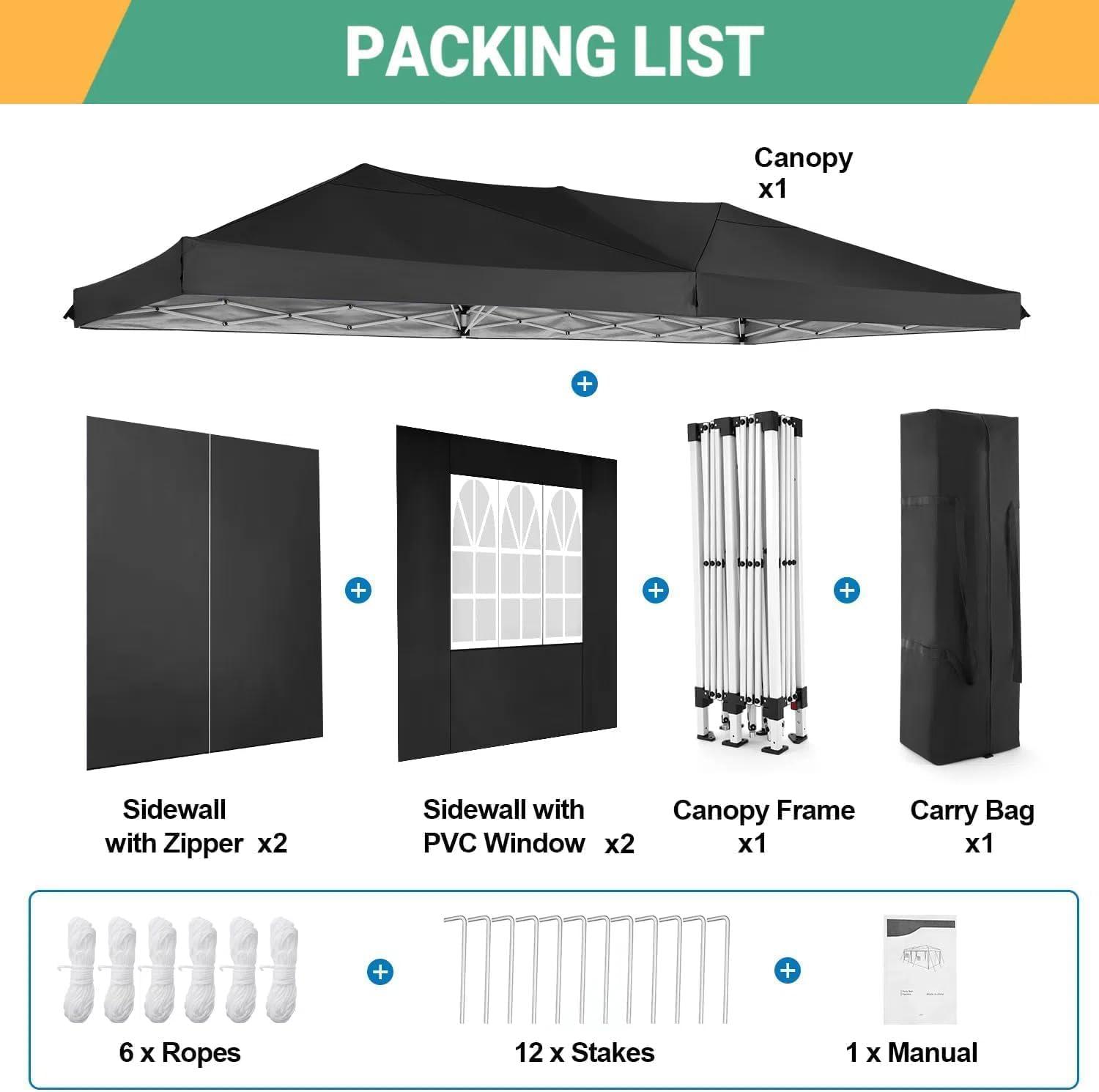 image:imageCOBIZI 12x12 Pop Up Gazebo On Clearance Upgrade Easy Up Metal Outdoor Canopy Waterproof Portable Gazebo with Mosquito Nettings 4 Ropes 8 Stakes and Carry Bag for Patio GardenLight GrayBlack