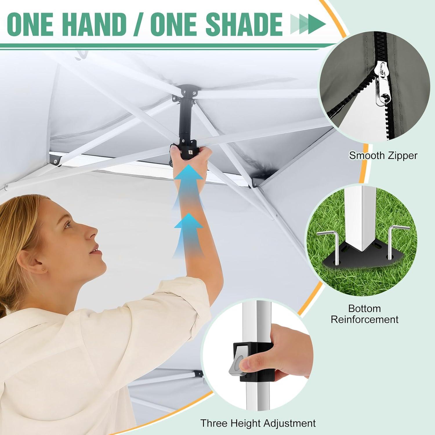 image:imageCOBIZI 12x12 Pop Up Gazebo On Clearance Upgrade Easy Up Metal Outdoor Canopy Waterproof Portable Gazebo with Mosquito Nettings 4 Ropes 8 Stakes and Carry Bag for Patio GardenLight GrayDark GrayUPF50