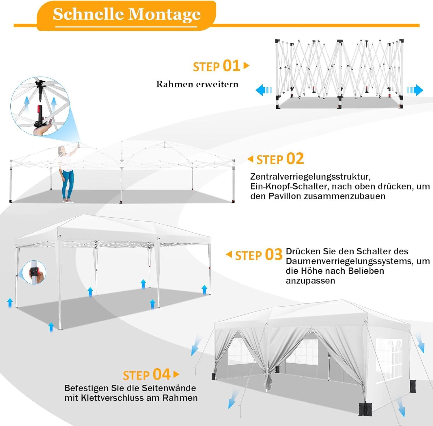image:imageCOBIZI 12x12 Pop Up Gazebo On Clearance Canopy Tent Easy Up Outdoor Gazebo Waterproof Upgrade with Mosquito Nettings and Carry Bag for Patio Garden LawnWhite