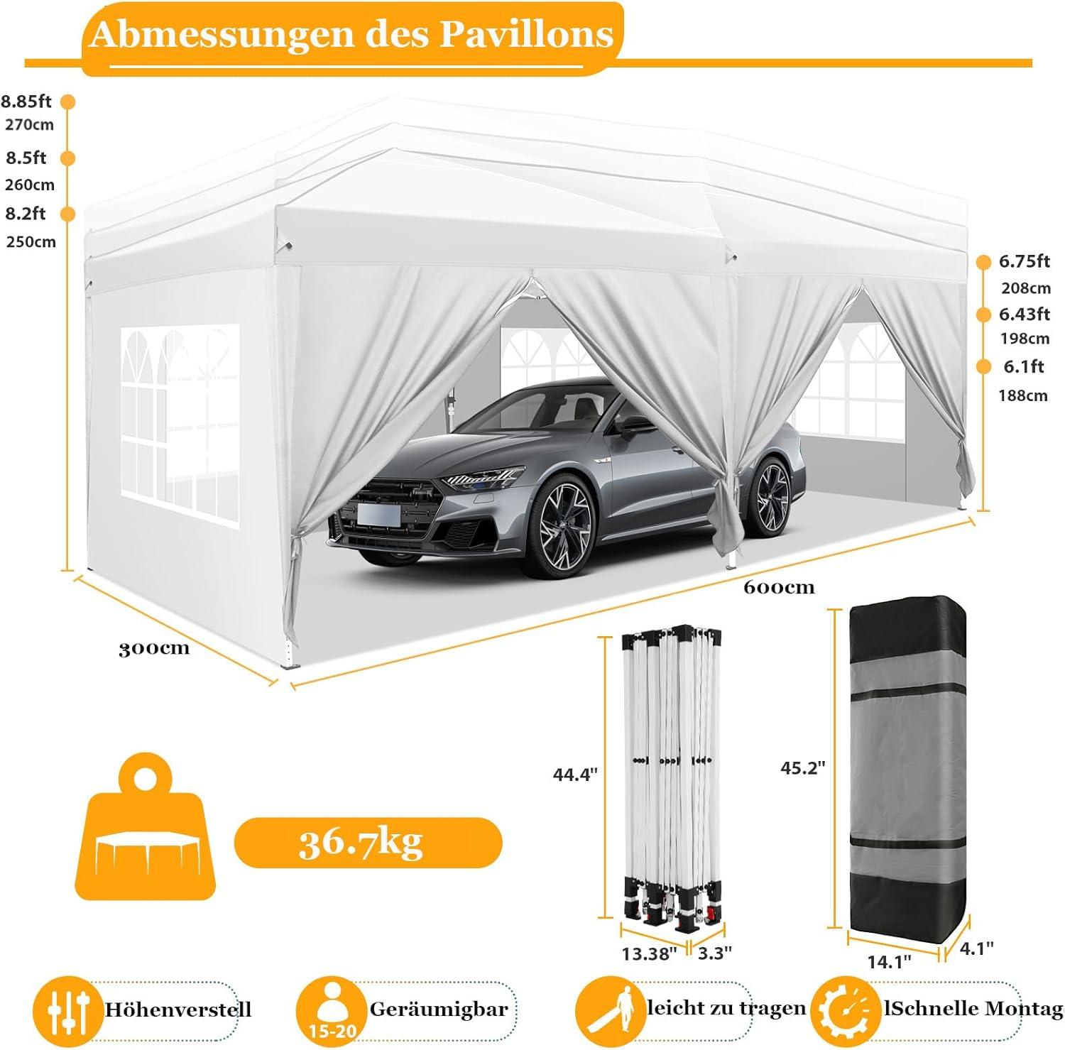 image:imageCOBIZI 12x12 Pop Up Gazebo On Clearance Canopy Tent Easy Up Outdoor Gazebo Waterproof Upgrade with Mosquito Nettings and Carry Bag for Patio Garden LawnWhite
