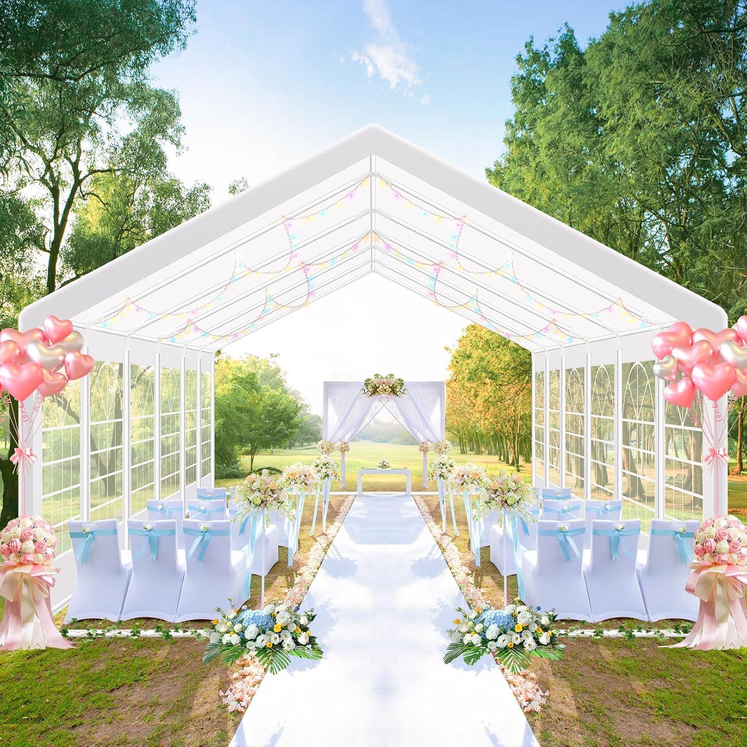 image:imageCOBIZI 20x40 Party Tent Heavy Duty Large Outdoor Wedding Tents for Parties with 12 Sidewalls amp Builtin SandbagsWaterproof Event Canopy Gazebo Commercial Tent for CarportCampingPatio