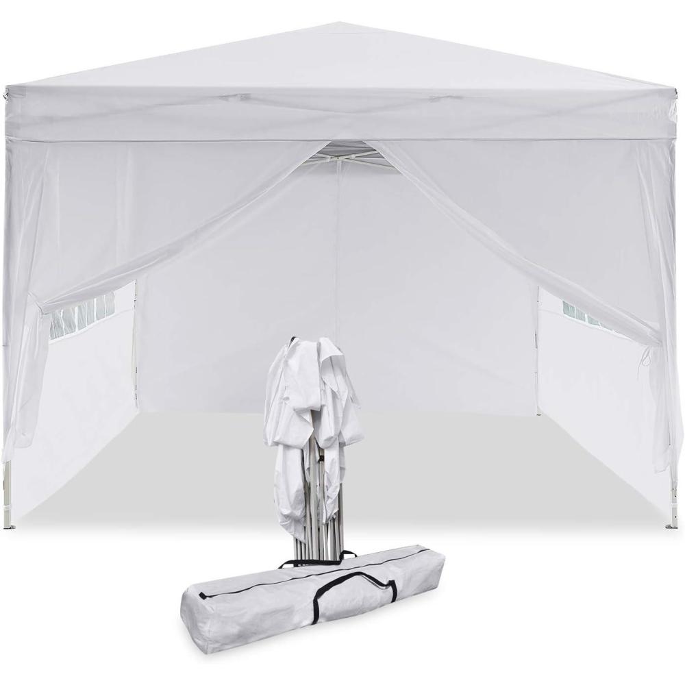 image:imageCOBIZI 12x12 Pop Up Gazebo On Clearance Canopy Tent Easy Up Outdoor Gazebo Waterproof Upgrade with Mosquito Nettings and Carry Bag for Patio Garden LawnPearl White