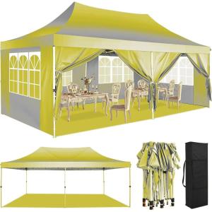 image:imageCOBIZI 10x20 Party Tent Heavy Duty 10x20 Canopy with Removable Sidewalls amp 4 Builtin Sandbags Commercial Wedding Large Tent UV 50 Waterproof WhiteBlue
