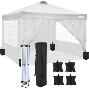 image:imageCOBIZI 10x20 Party Tent Heavy Duty 10x20 Canopy with Removable Sidewalls amp 4 Builtin Sandbags Commercial Wedding Large Tent UV 50 Waterproof WhitePurple1