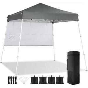 image:imageCOBIZI 10x20 Party Tent Heavy Duty 10x20 Canopy with Removable Sidewalls amp 4 Builtin Sandbags Commercial Wedding Large Tent UV 50 Waterproof WhitePurple