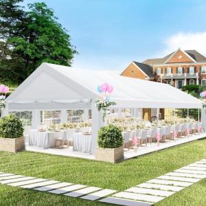 image:imageCOBIZI 10x20 Party Tent Heavy Duty 10x20 Canopy with Removable Sidewalls amp 4 Builtin Sandbags Commercial Wedding Large Tent UV 50 Waterproof WhiteWei