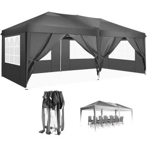 image:imageCOBIZI 10x30 Party Tent Heavy Duty Large Outdoor Wedding Tents for Parties with 8 Sidewalls amp Builtin SandbagsWaterproof Event Canopy Gazebo Commercial Tent for CarportCampingPatioWindprooflight grey